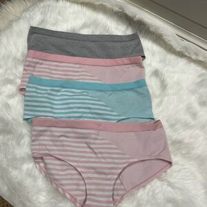 4 Victorias Secret Hiphugger Set - Pink, Blue, Gray